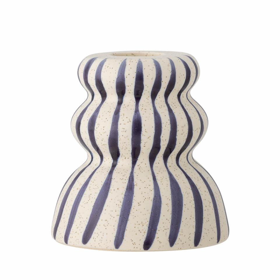 GABIN CANDLE HOLDER | BLUE | STONEWARE | BLOOMINGVILLE