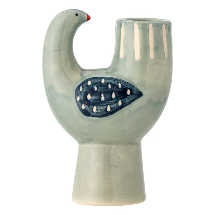 TRUDY CANDLE HOLDER | STONEWARE | BLUE | BLOOMINGVILLE