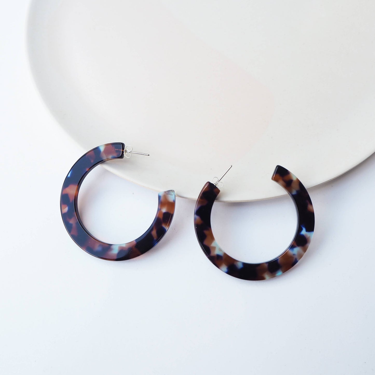 Custom Made - Coral Statement Hoop Earrings