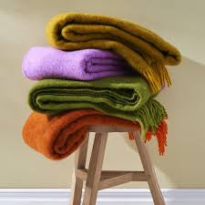 100% GOTLAND WOOL THROW | VARIOUS COLOURS | KLIPPAN YLLEFABRIK
