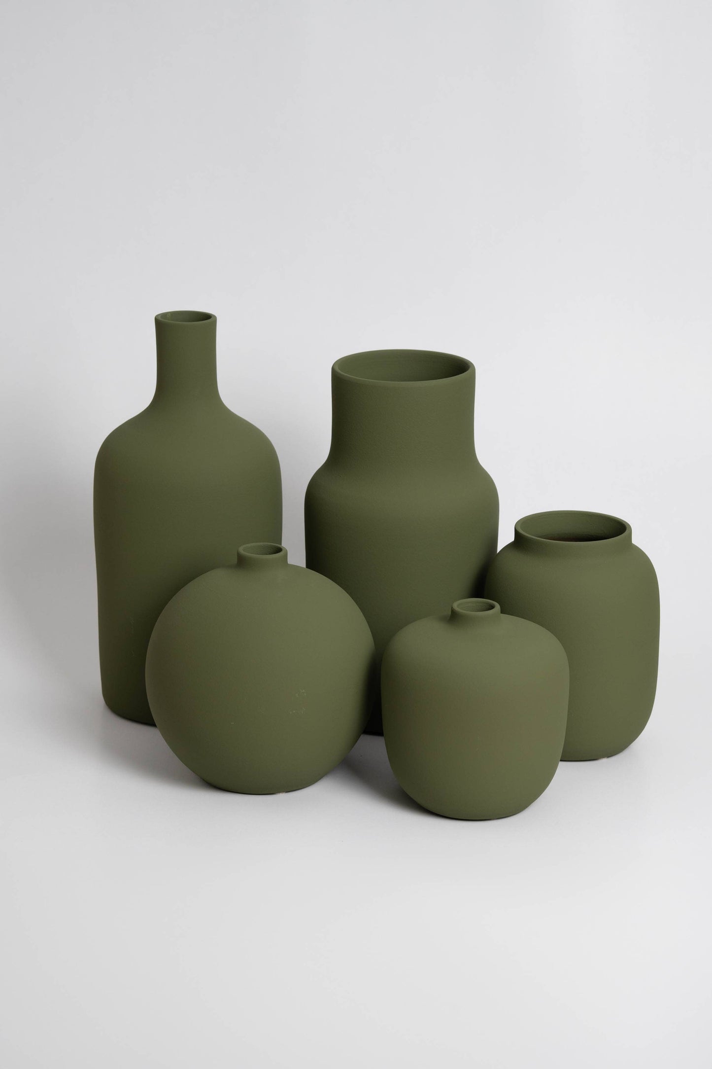 o cactuu - Blanc 05 -  Olive Green Vase - Ceramic