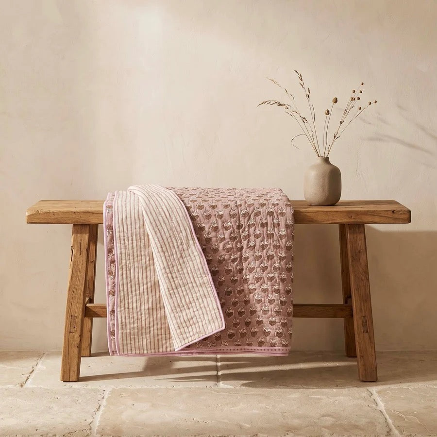 LULU KANTHA BEDSPREAD | PINK | BIGGIE BEST