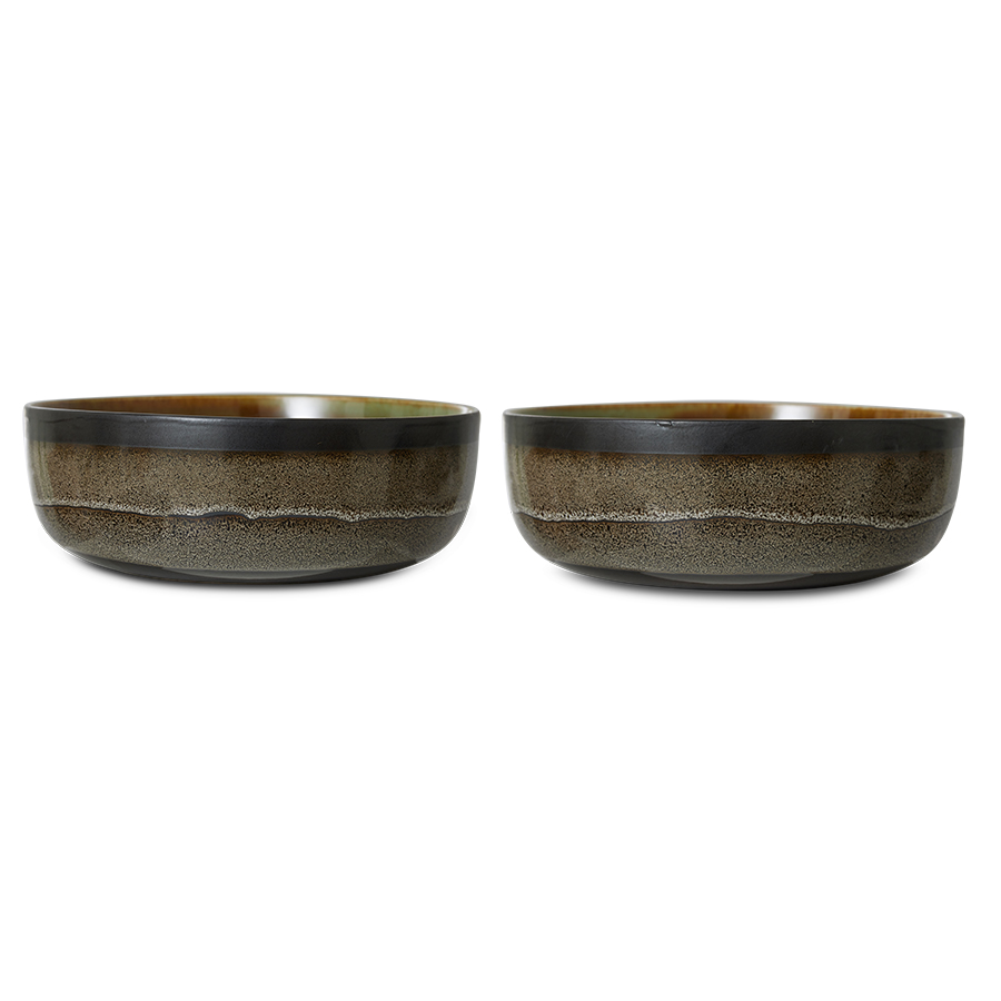 HKLIVING | 70s CERAMIC SALAD BOWL | ROCK ON