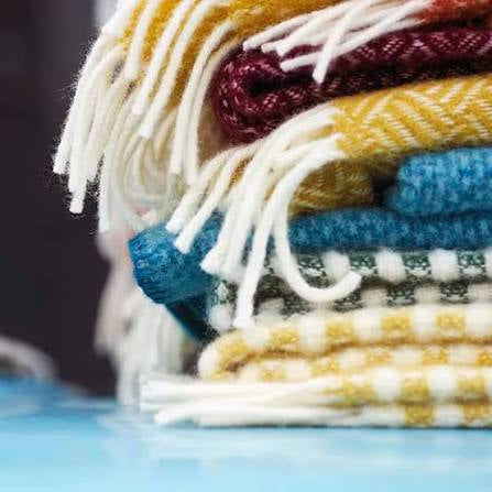 100% LAMBSWOOL THROW | CHEVRON | VARIOUS COLOURS | KLIPPAN YLLEFABRIK