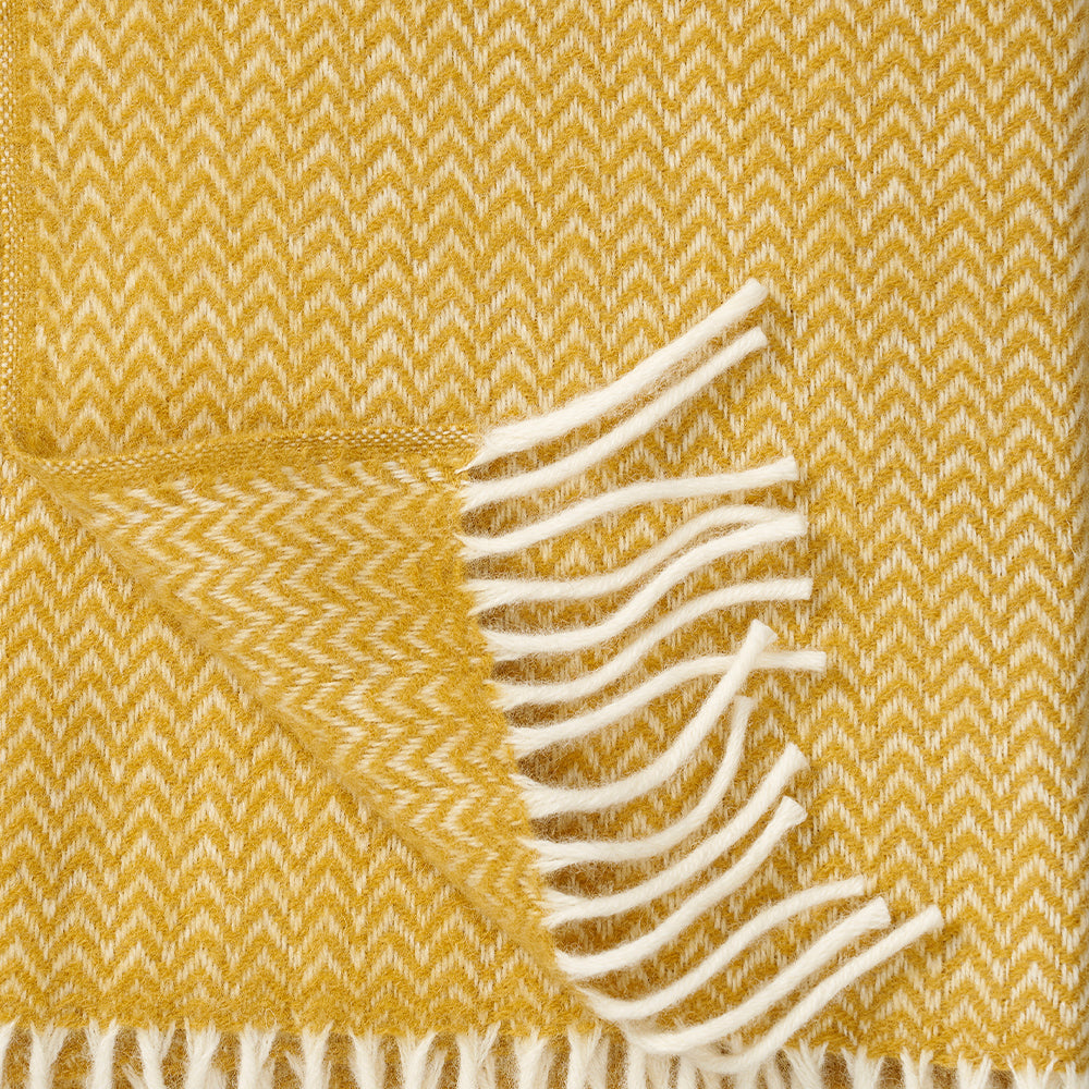 100% LAMBSWOOL THROW | CHEVRON | VARIOUS COLOURS | KLIPPAN YLLEFABRIK