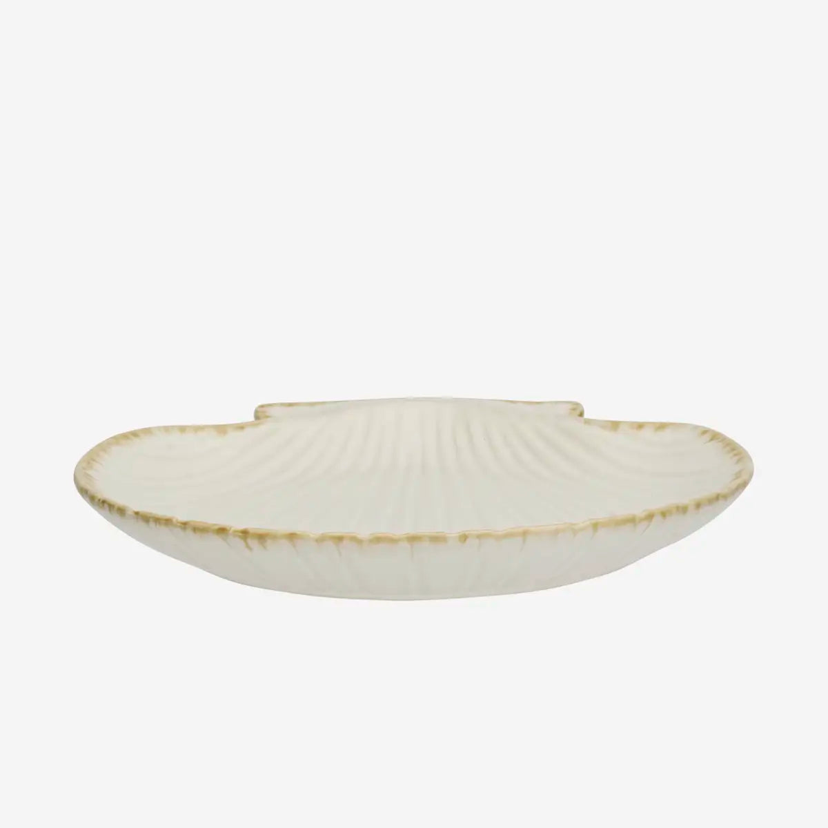 STONEWARE SEA SHELL TRAY | WHITE | MADAM STOLTZ