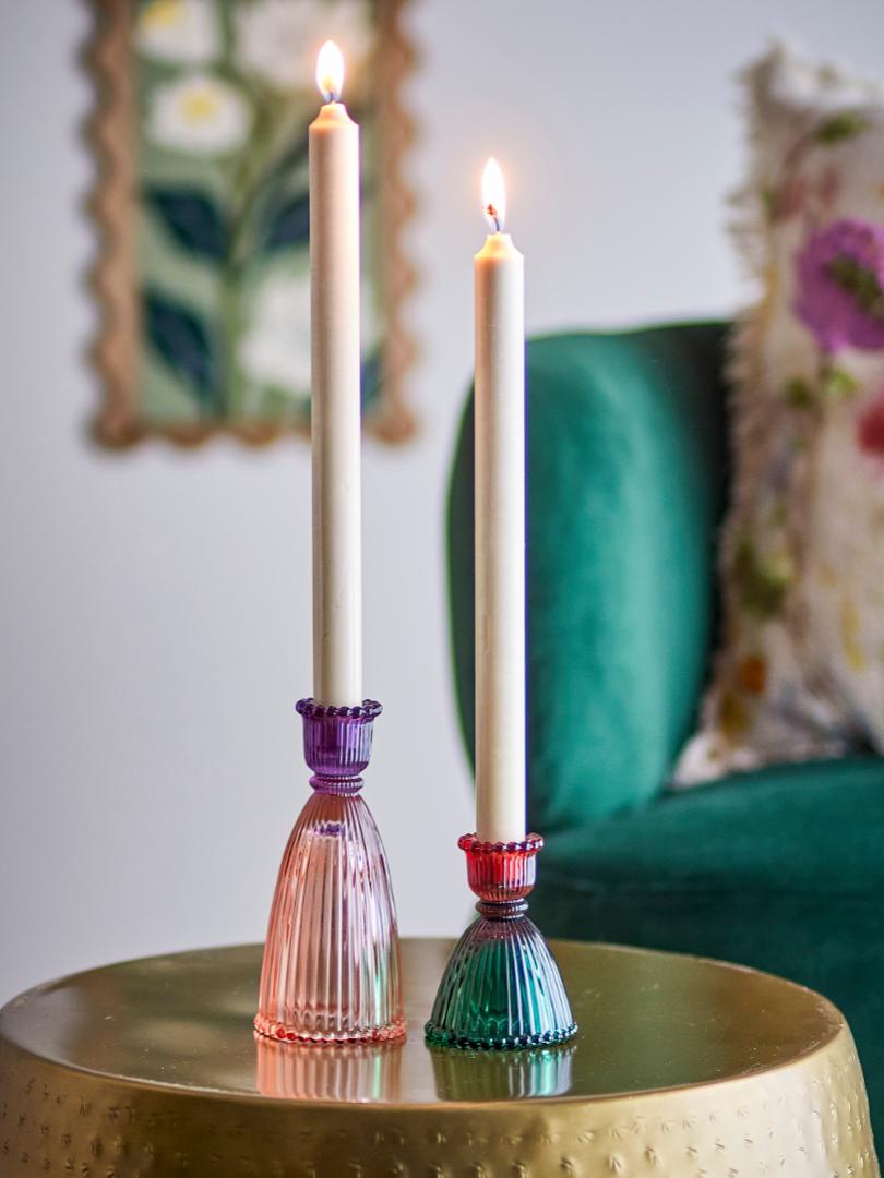 SHILO CANDLE HOLDER | MULTI COLOURED | GLASS |CREATIVE COLLECTION |TWO SIZES