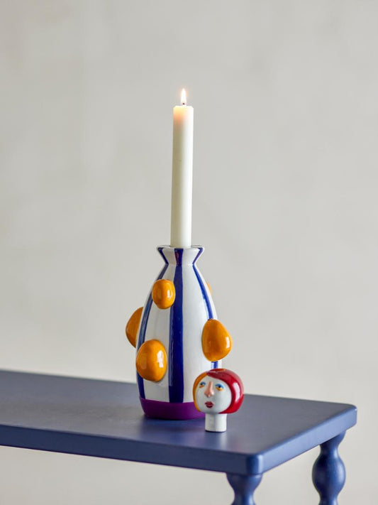 CONNELL CANDLEHOLDER |MULTI COLOURED |STONEWARE |BLOOMINGVILLE
