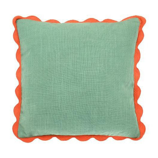 SCALLOPED EDGE CUSHION | VARIOUS COLOURS |