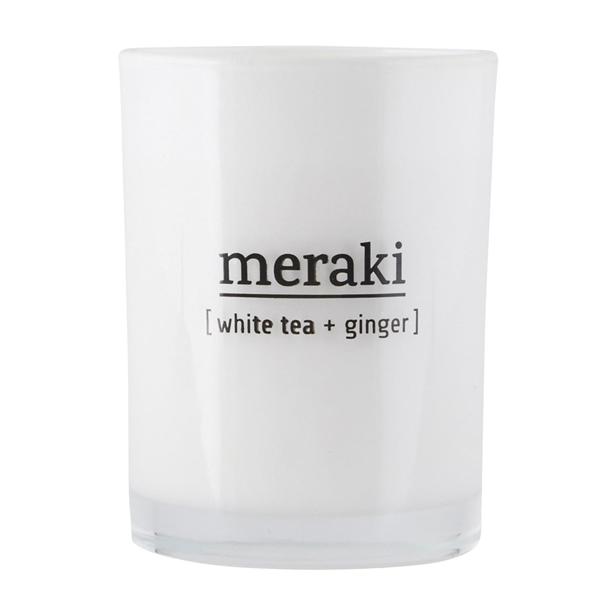 WHITE TEA AND GINGER | CLASSIC LARGE SCENTED CANDLE | 35 HOUR BURN TIME | BY MERAKI