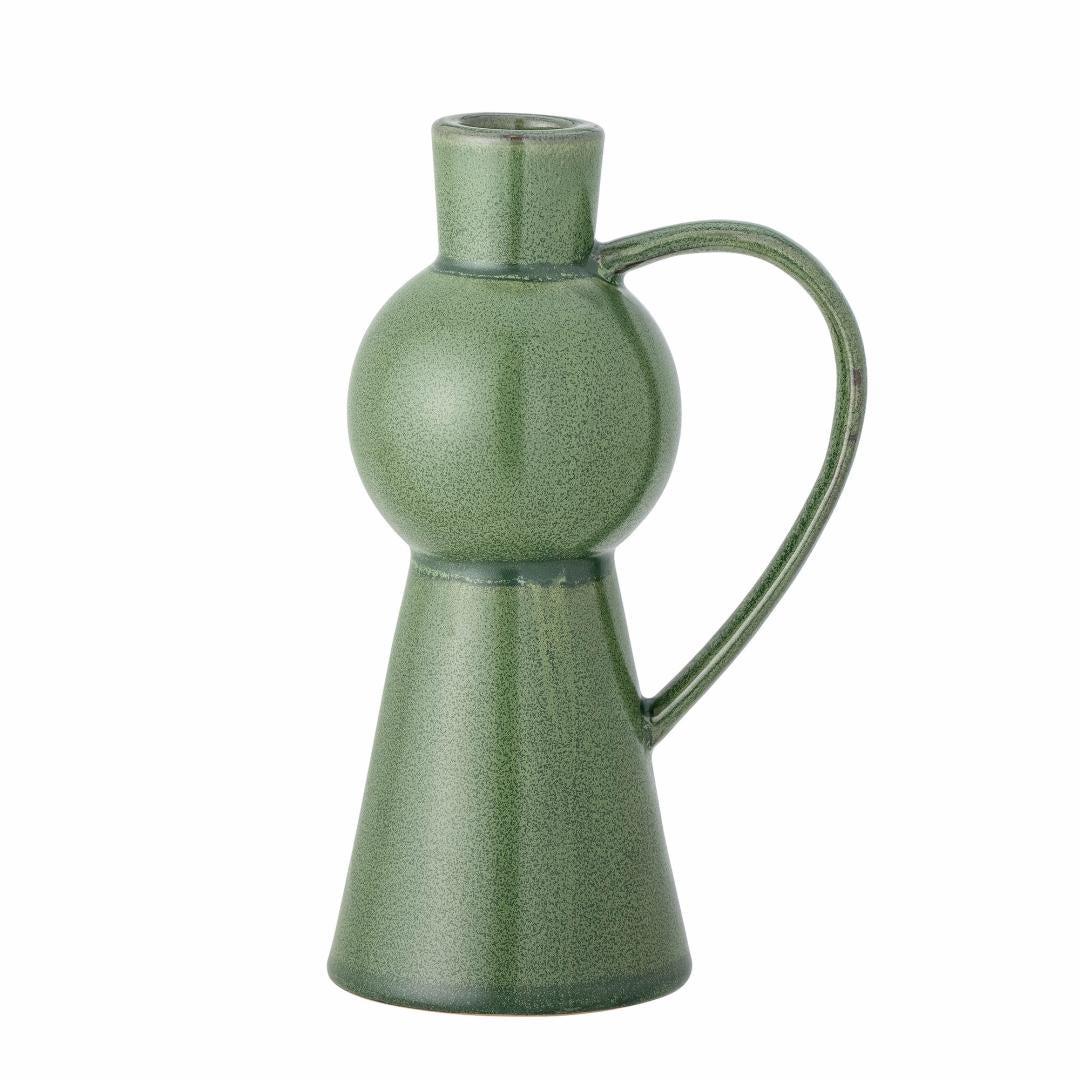 FIJA CANDLE HOLDER | GREEN | STONEWARE |BLOOMINGVILLE