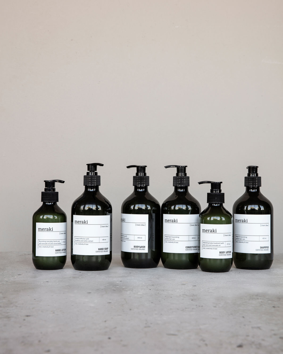 Meraki Hand soap, Linen dew, 490 ml