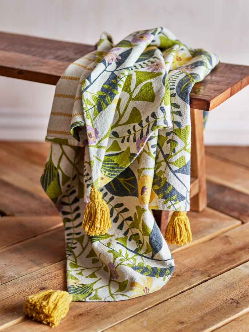 Camelie Throw| creative collection | Multi Coloured |Mixed Fibers