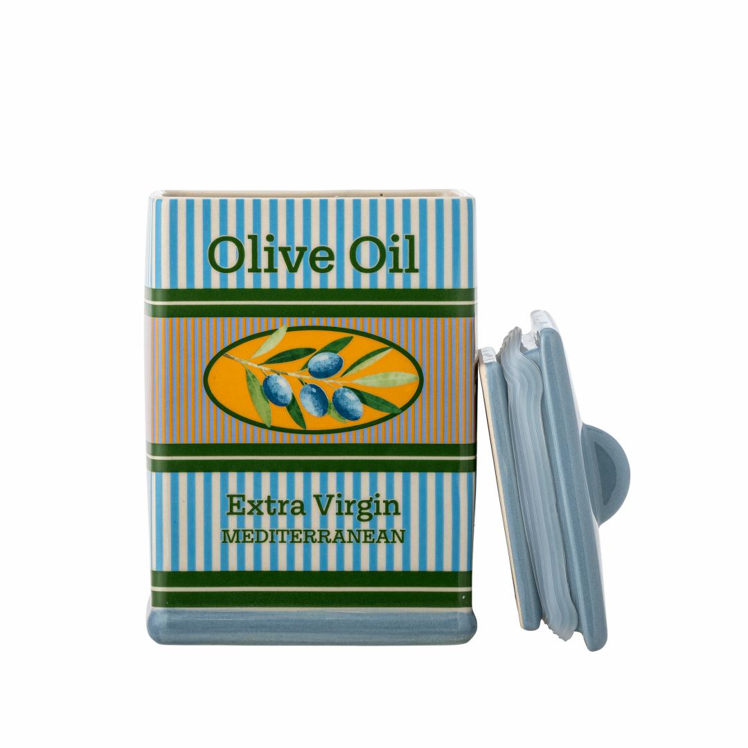 STEFANO OLIVE OIL PATTERNED JAR | CERAMIC | BLOOMINGVILLE