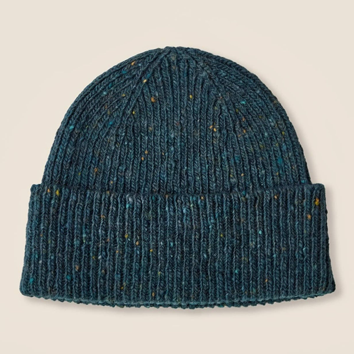 UNISEX DONEGAL BEANIE | TEAL FLECK | ROVE KNITWEAR