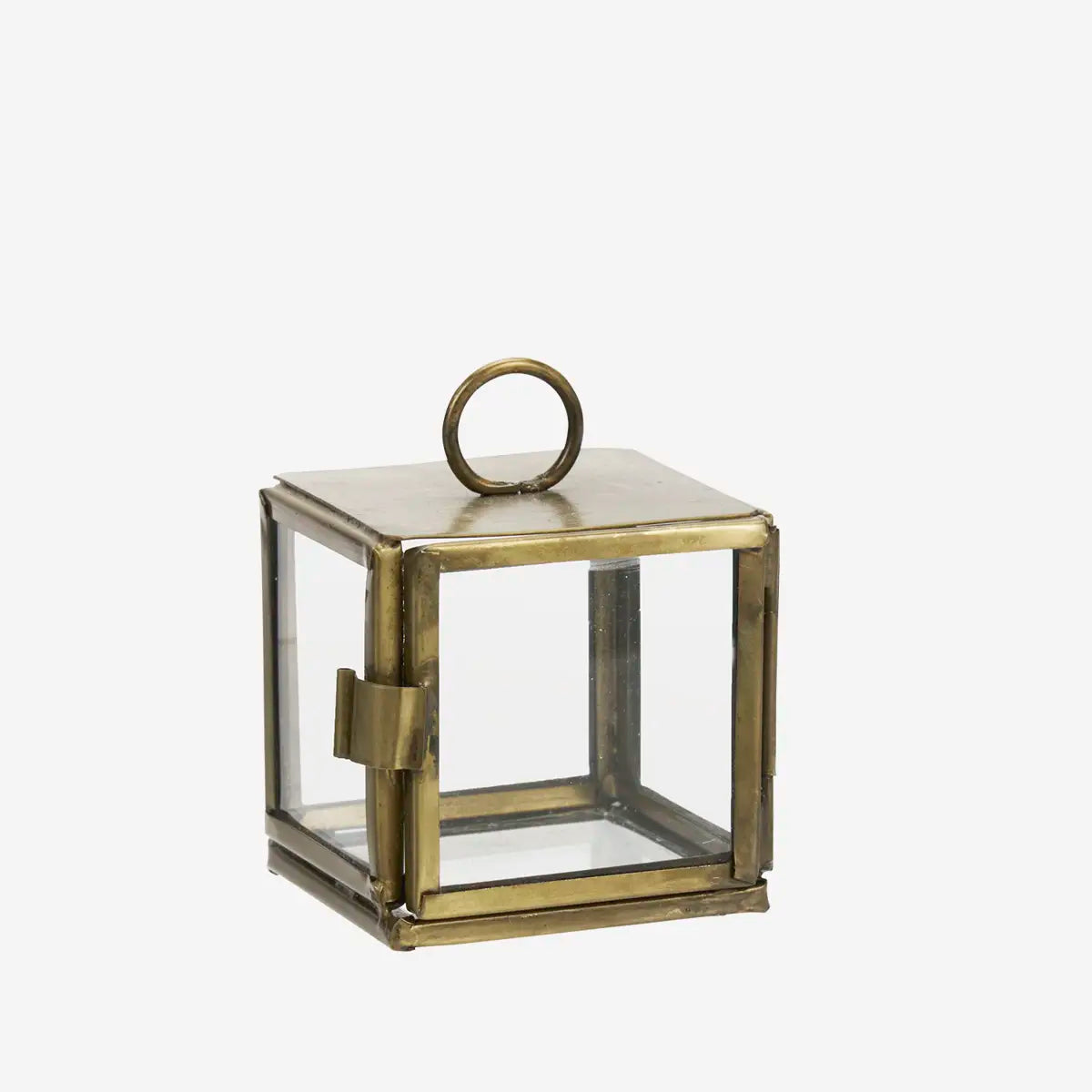 QUADRATIC GLASS BOX | ANTIQUE BRASS | MADAM STOLTZ