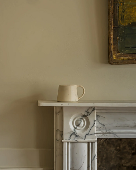 THE FLINT TAPERED CUP| WEATHERED OAK | STONEWARE | THE INTERIORS YARD