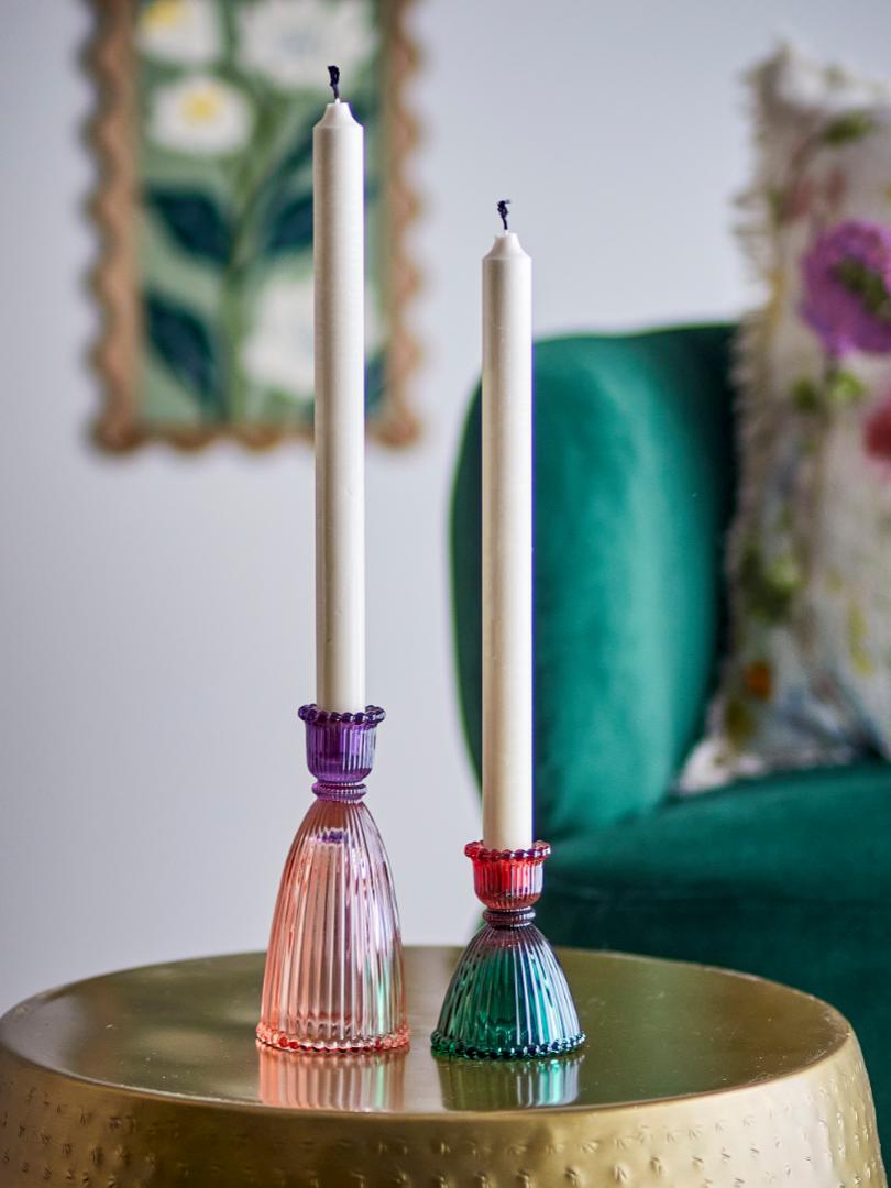 SHILO CANDLE HOLDER | MULTI COLOURED | GLASS |CREATIVE COLLECTION |TWO SIZES