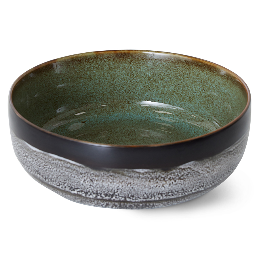 HKLIVING | 70s CERAMIC SALAD BOWL | ROCK ON