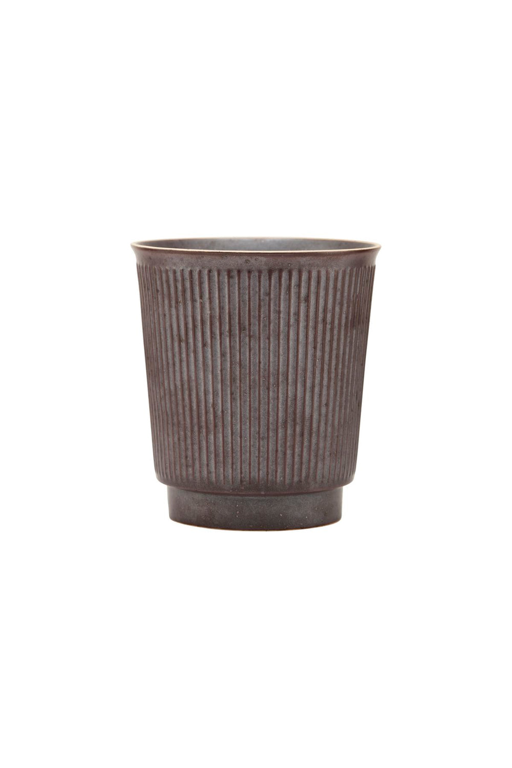 BERICA COFFEE MUG | FLUTED STONEWARE | BROWN| BY HOUSE DOCTOR