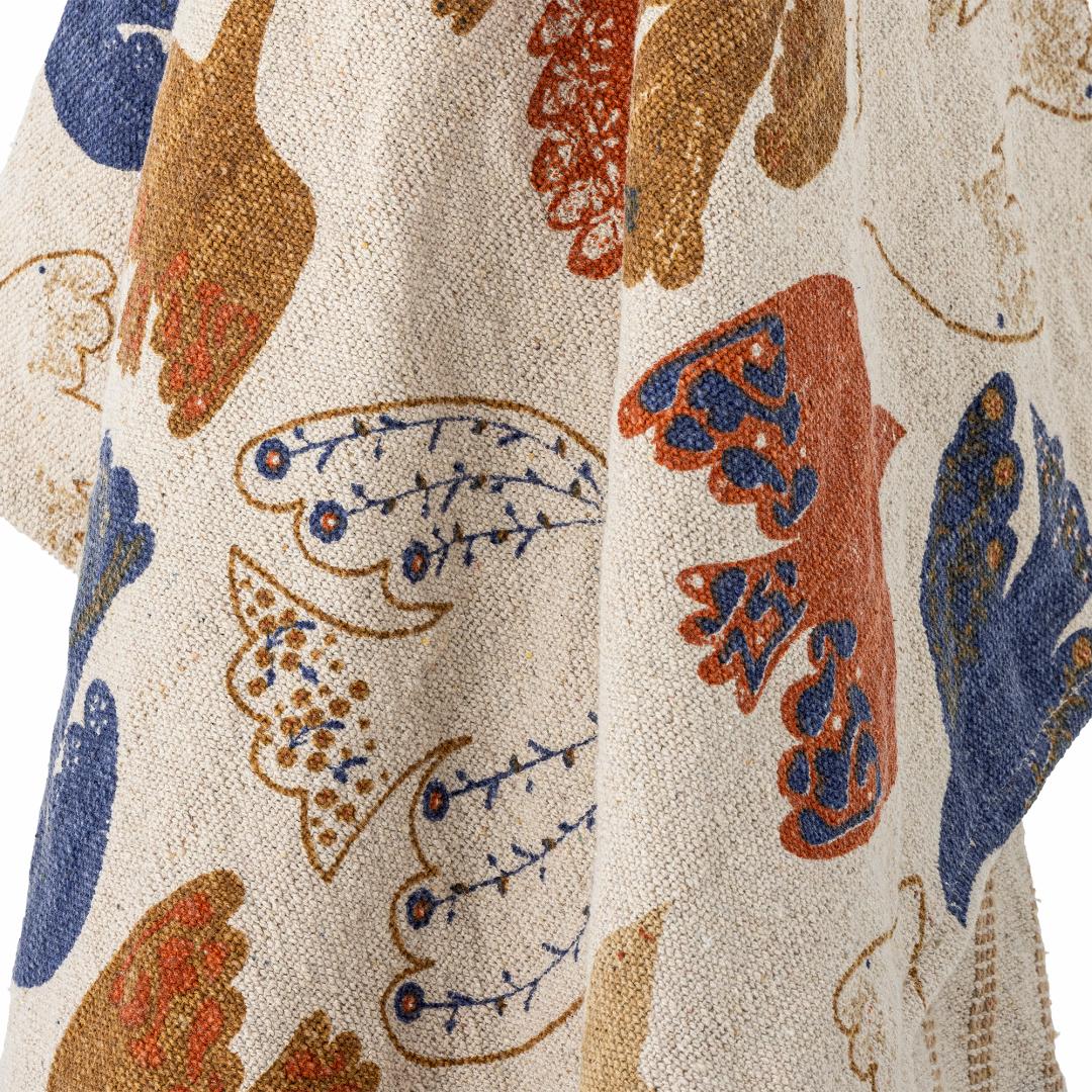 ANNIVERSARY THROW |  BLOOMINGVILLE  | MULTI COLOURED |RECYCLED COTTON