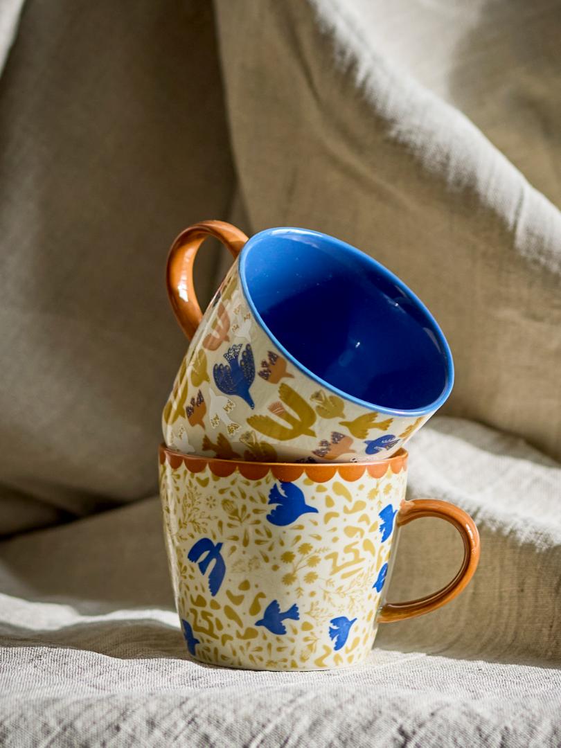 ANNIVERSARY MUG |  BLOOMINGVILLE  | MULTI COLOURED |STONEWARE