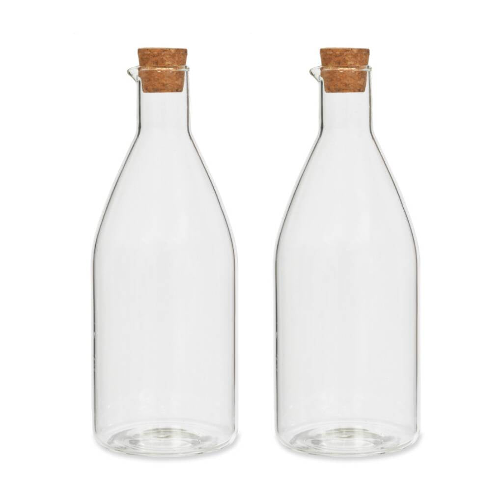 OIL AND VINEGAR BOTTLE |GLASS & CORK | GARDEN TRADING