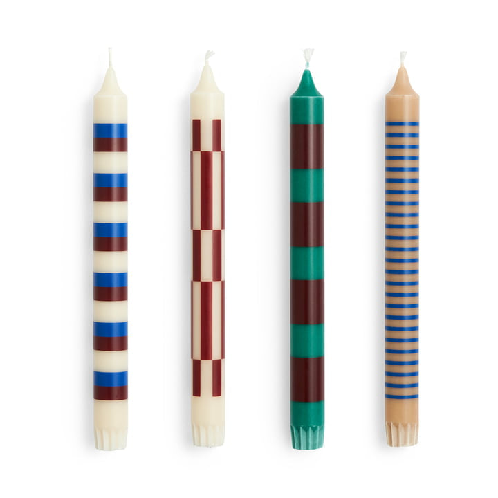 INDIVIDUAL HAY PATTERN CANDLE STICKS.  RANDOM PATTERN