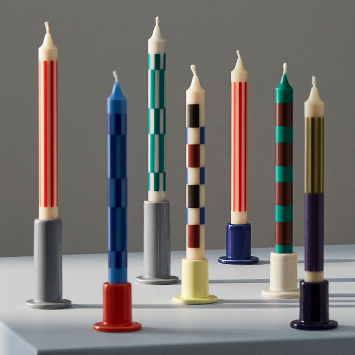 INDIVIDUAL HAY PATTERN CANDLE STICKS.  RANDOM PATTERN