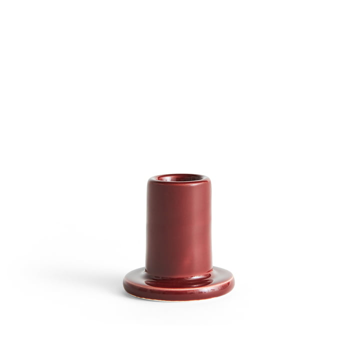 TUBE CANDLEHOLDER | RED | CERAMIC | HAY