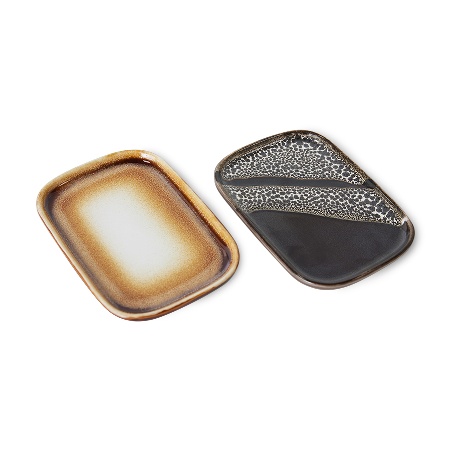 HKLIVING | 70s CERAMICS SMALL TRAY | SET OF 2 | MOJAVE