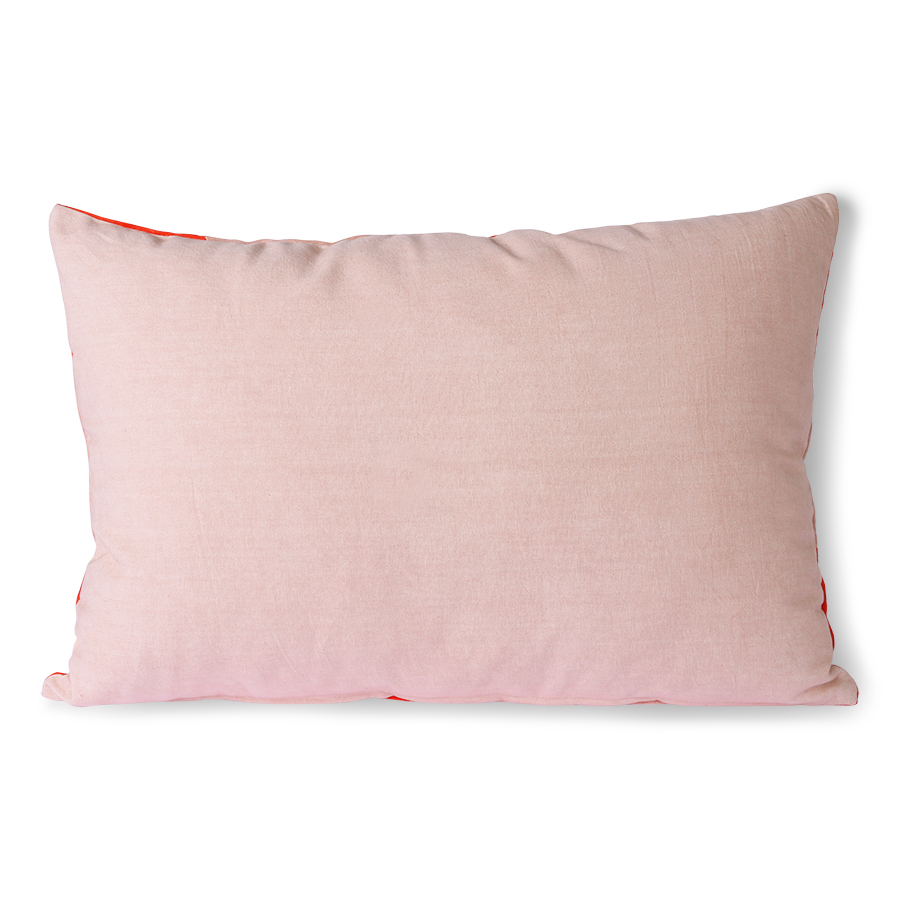 HKLIVING | STRIPED VELVET CUSHION | RED & PINK