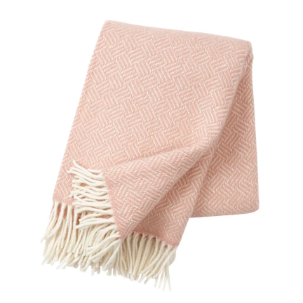 KLIPPAN | THROW | SAMBA | ROSE CLOUD | 100% LAMBSWOOL