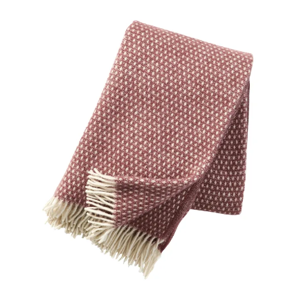 KLIPPAN | THROW | KNUT | ROSE BROWN | 100% LAMBSWOOL