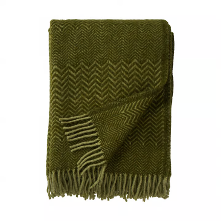 THROW | ZIGZAG | BASIL | 100% LAMBSWOOL | KIPPLAN