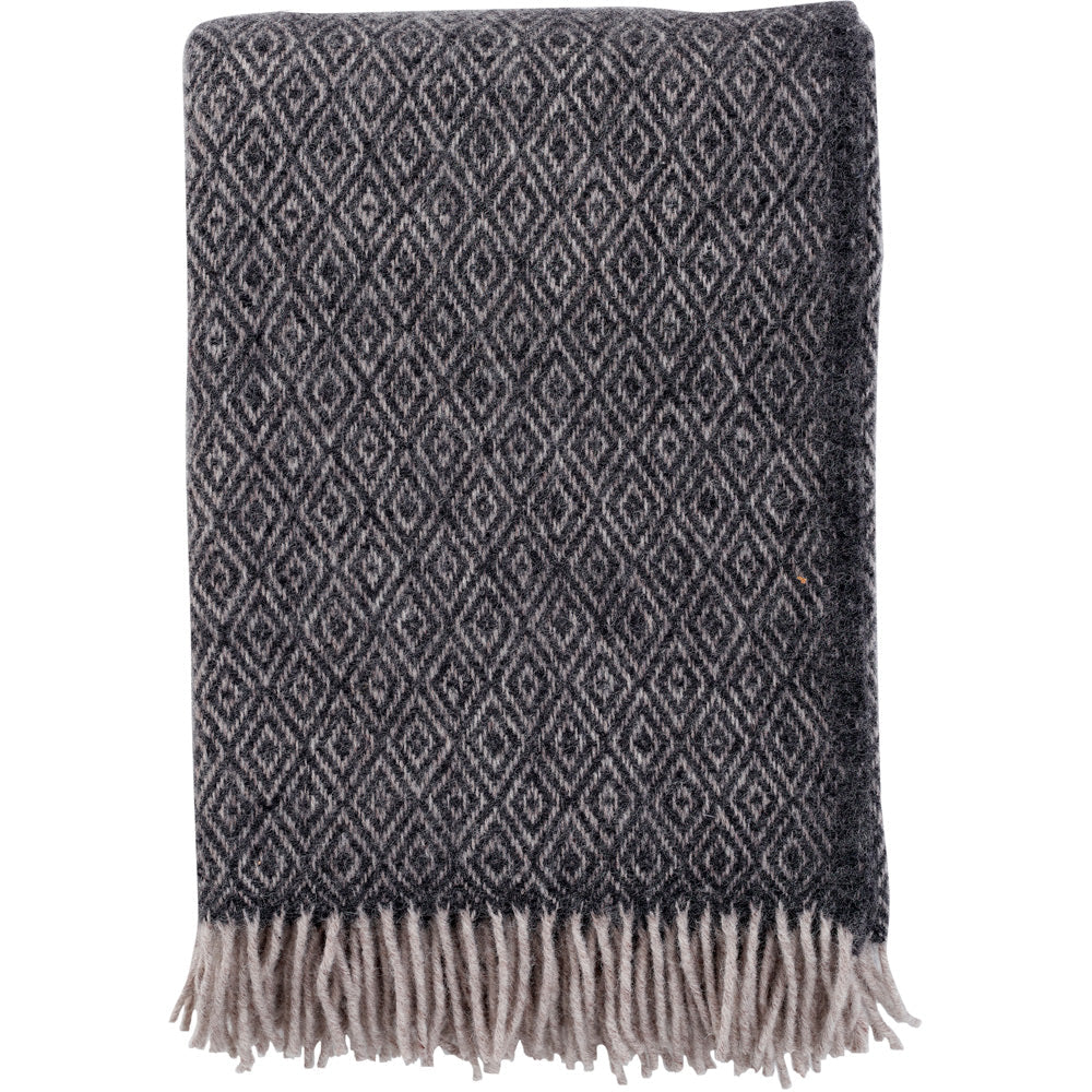 THROW | STELLA | COKE GREY | 100% LAMBSWOOL | KIPPLAN