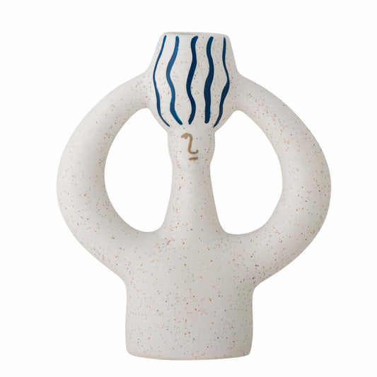 HATTIE CANDLE HOLDER | BLUE | STONEWARE | BLOOMINGVILLE