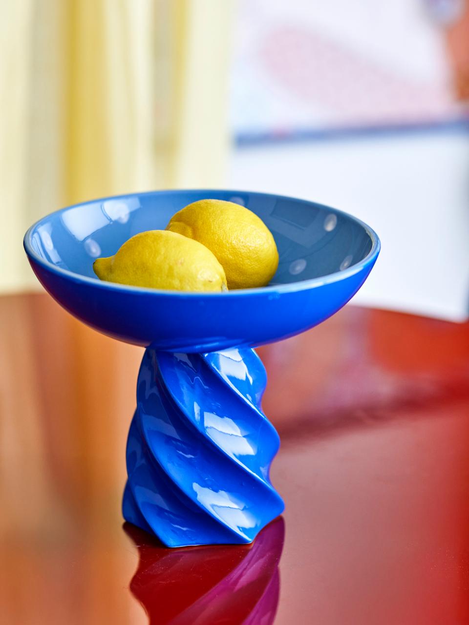 RILEY PEDESTAL BOWL | BLUE | STONEWARE | BLOOMINGVILLE