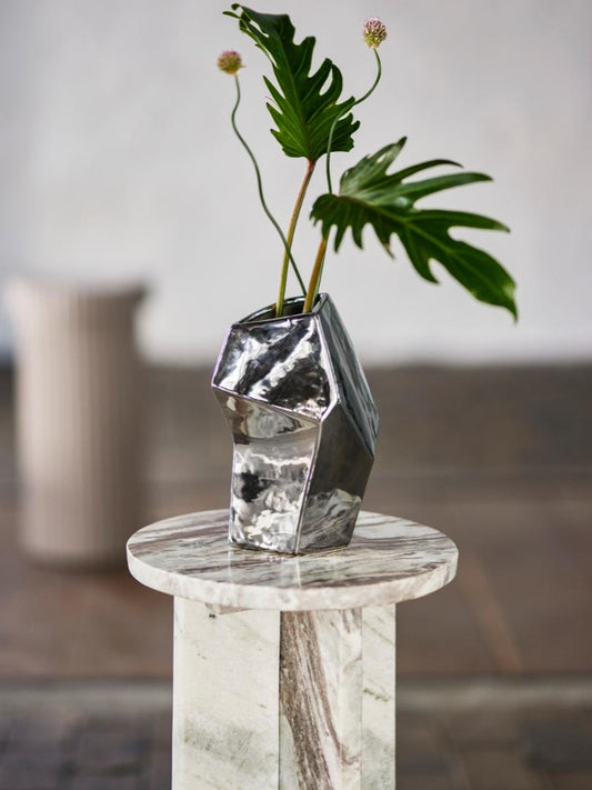 DIMONA VASE  | SILVER | STONEWARE | BLOOMINGVILLE