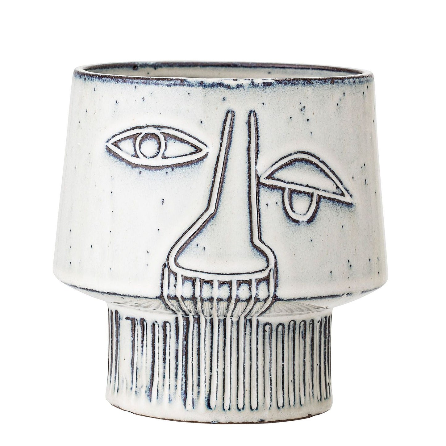 SACAD FLOWERPOT | WHITE | STONEWARE | BLOOMINGVILLE