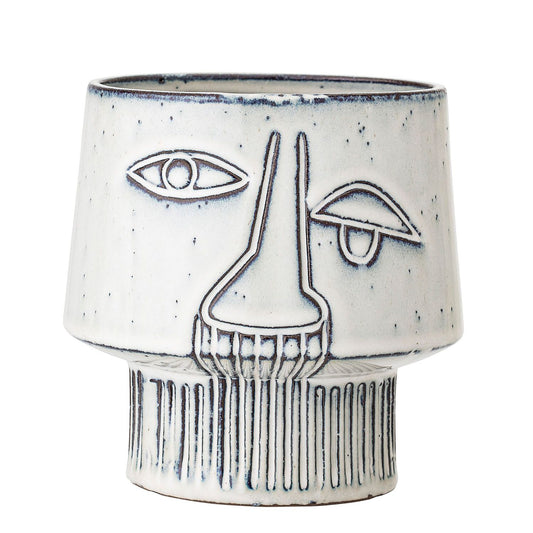 SACAD FLOWERPOT | WHITE | STONEWARE | BLOOMINGVILLE
