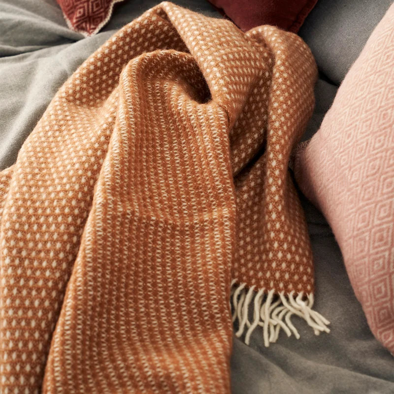 100% LAMBSWOOL THROW | KNUT | VARIOUS COLOURS | KLIPPAN YLLEFABRIK