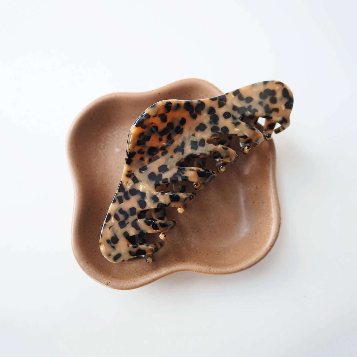 Custom Made - Karamell Hair Claw- large resin acetate hair claw in brown and black