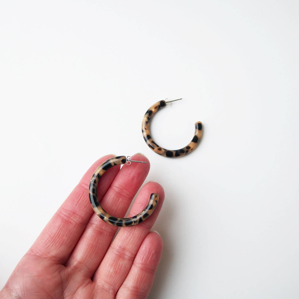 Custom Made - Karamell Slim Hoop Earrings – Caramel Acetate Hoops