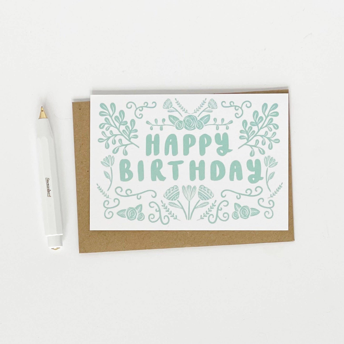 Lomond Paper Co - Happy Birthday - Folk Green