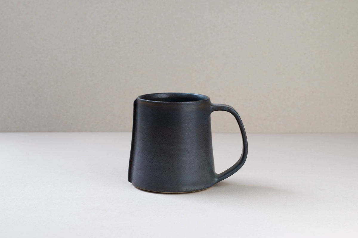 Silverceramics - Ceramic Mug Line Detail - Black - Large - Handmade
