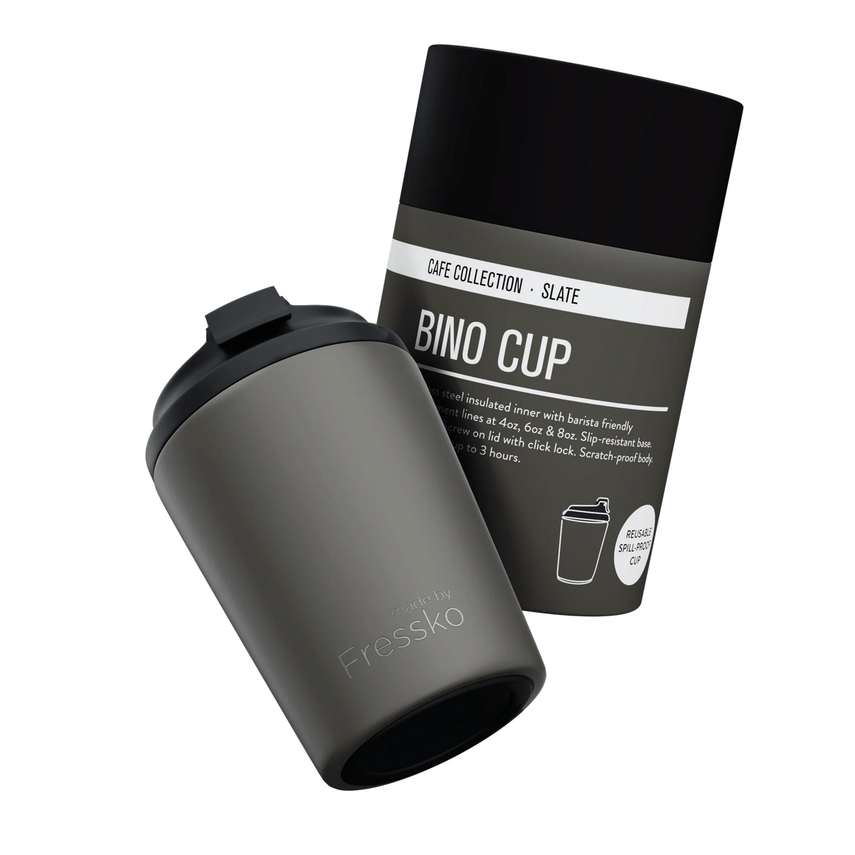 Made By Fressko - Slate - Reusable Cup (Stainless Steel)