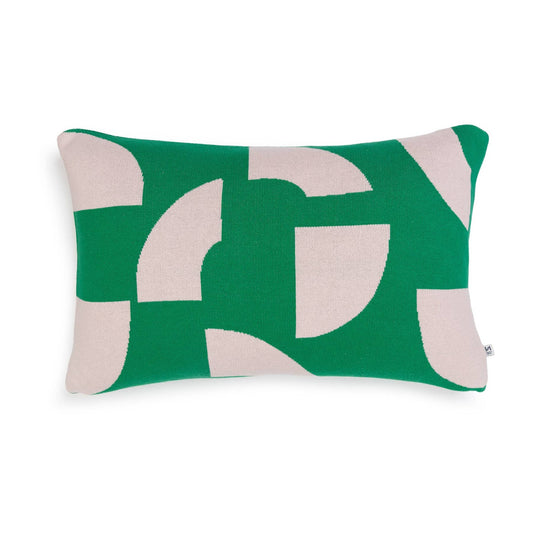 Sophie Home Ltd - Cotton Knit Throw Pillow/Cushion - Deko Green
