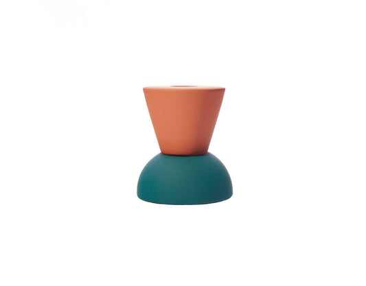 Stacks – Peach Mini Incense and Candlestick Holder