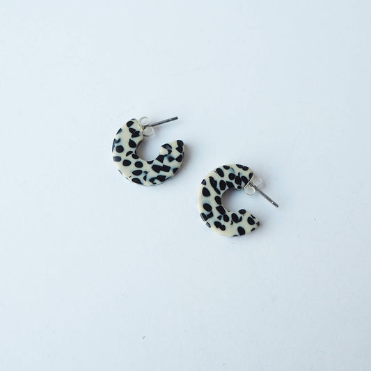 Custom Made - Marble Terrazzo Super Mini Hoop Earrings